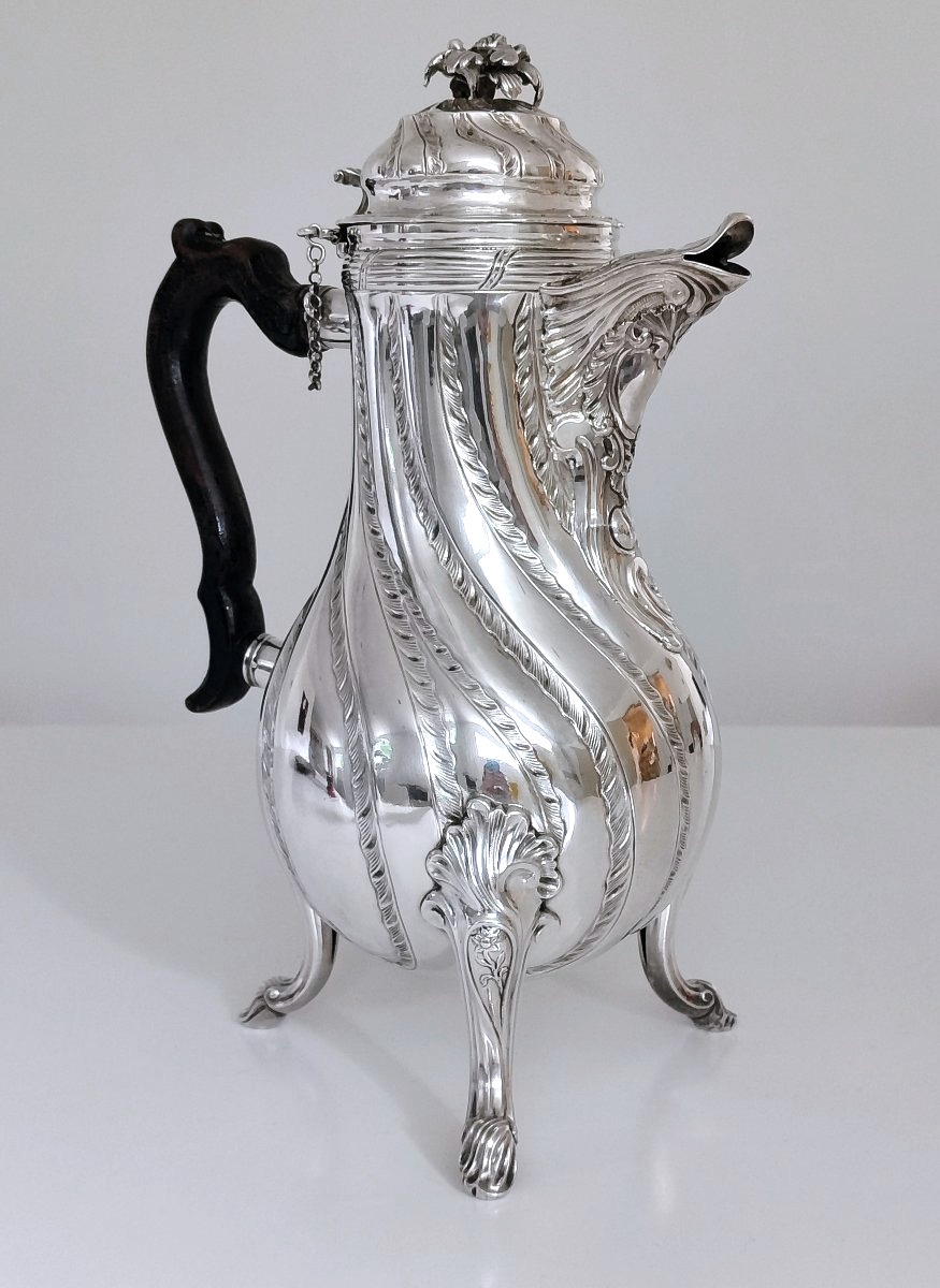 Cafetière en argent massif Mons 1774-photo-3