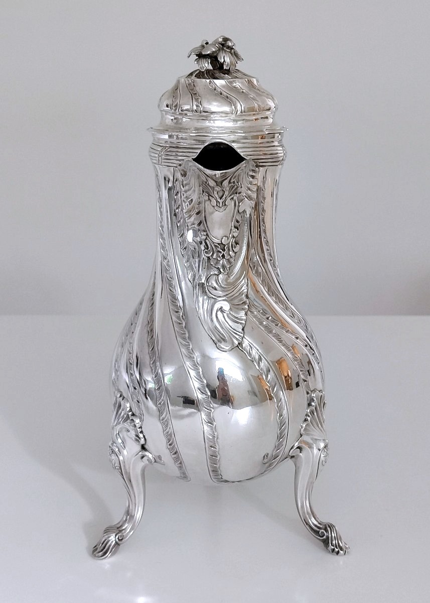 Cafetière en argent massif Mons 1774-photo-2