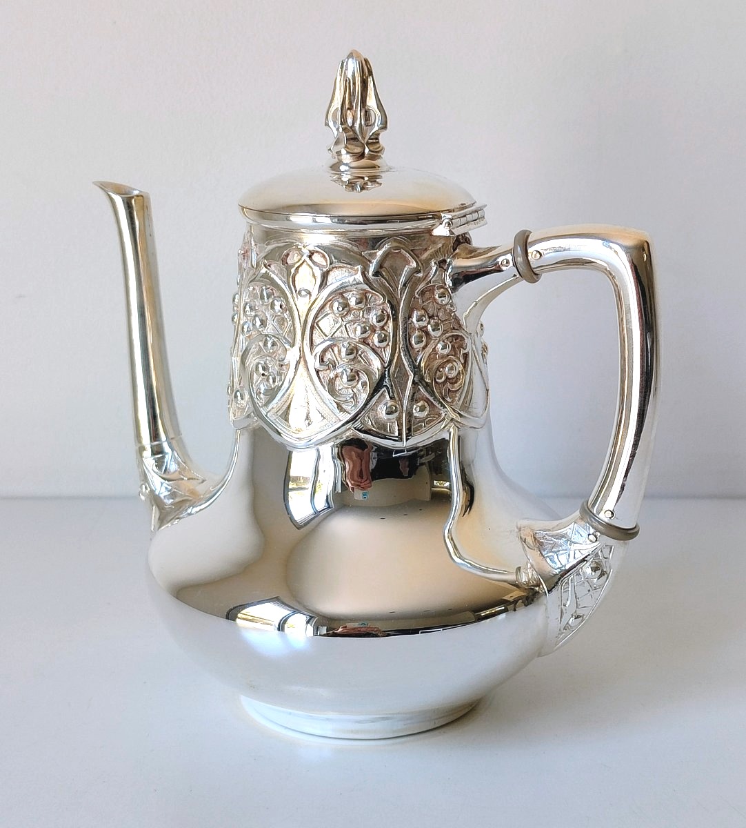 Philippe Wolfers Art Nouveau Teapot Made Of Solid Silver -photo-2