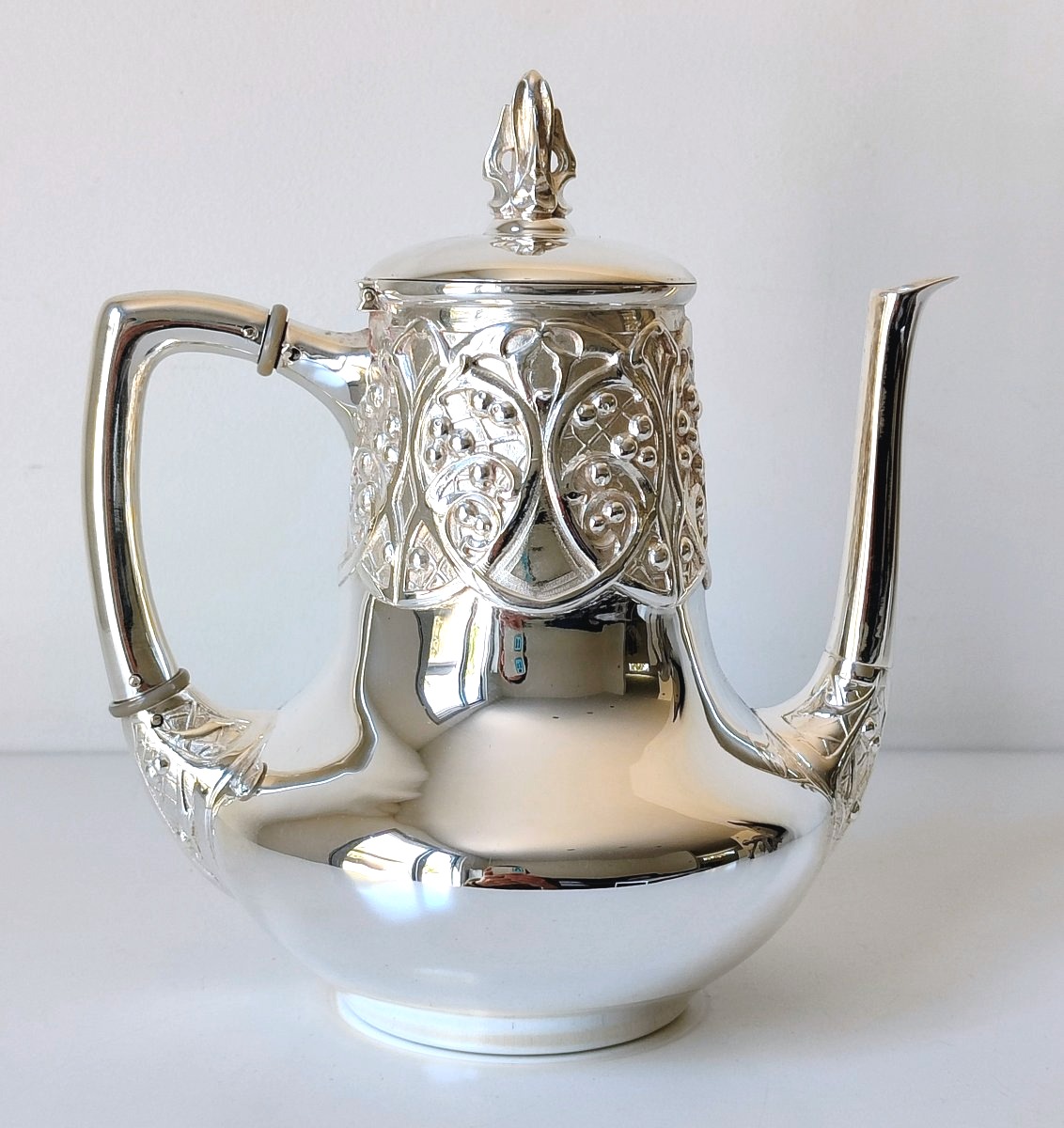 Philippe Wolfers Art Nouveau Teapot Made Of Solid Silver -photo-3
