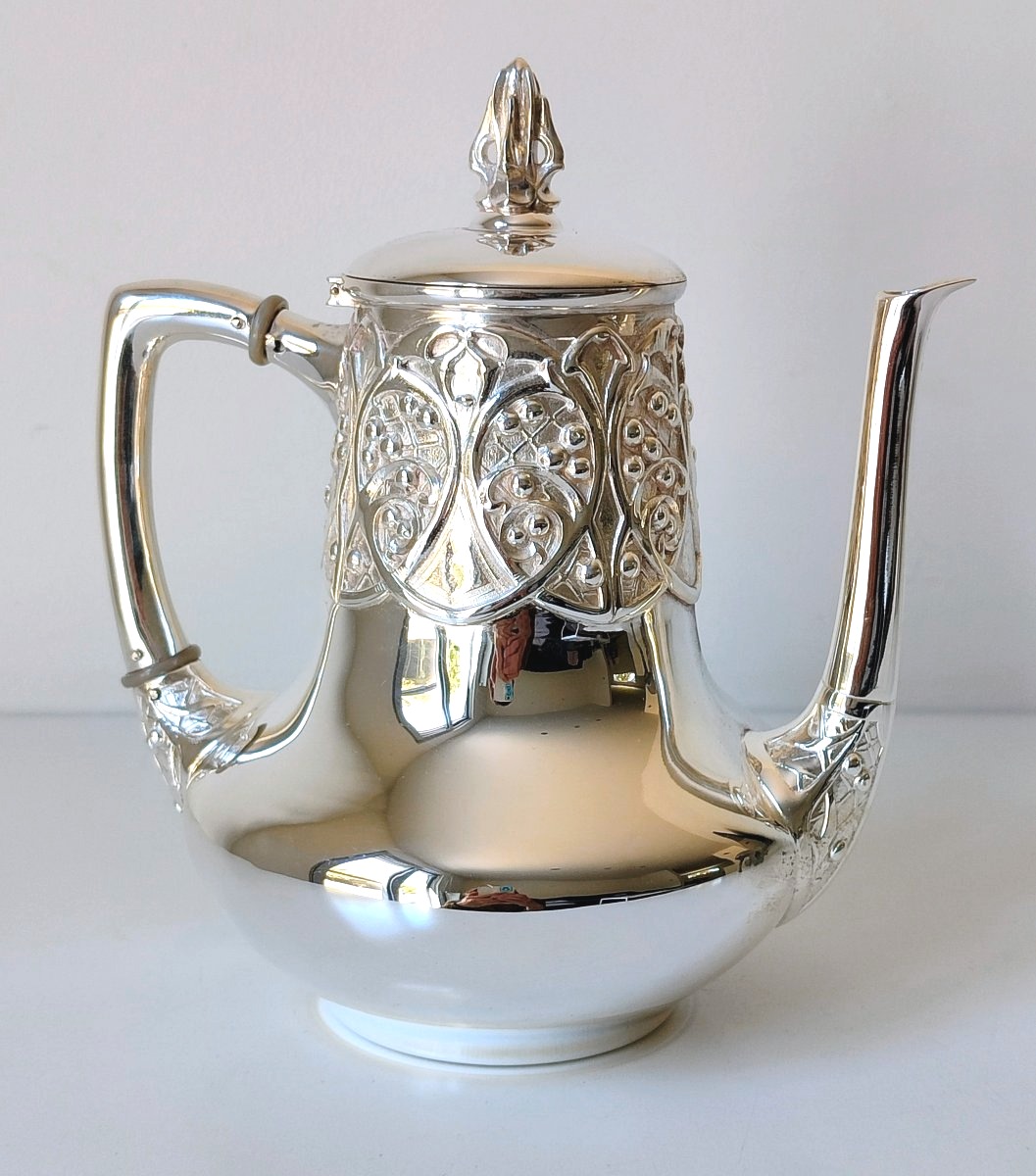 Philippe Wolfers Art Nouveau Teapot Made Of Solid Silver -photo-4