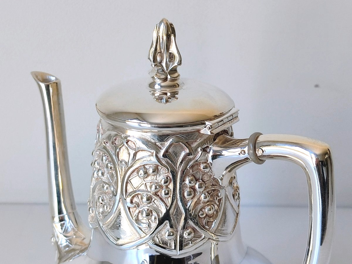 Philippe Wolfers Art Nouveau Teapot Made Of Solid Silver -photo-2