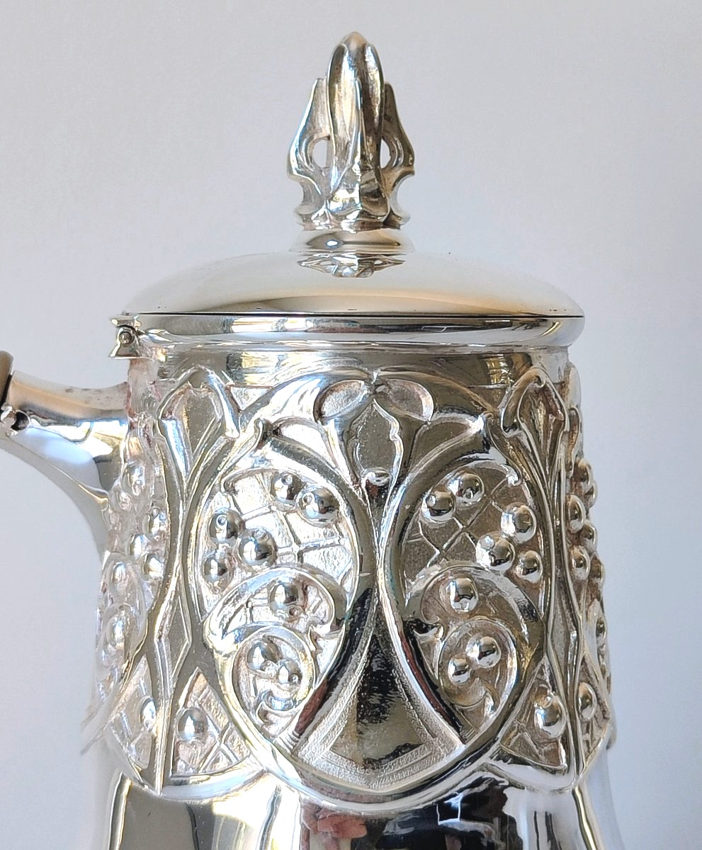 Philippe Wolfers Art Nouveau Teapot Made Of Solid Silver -photo-3