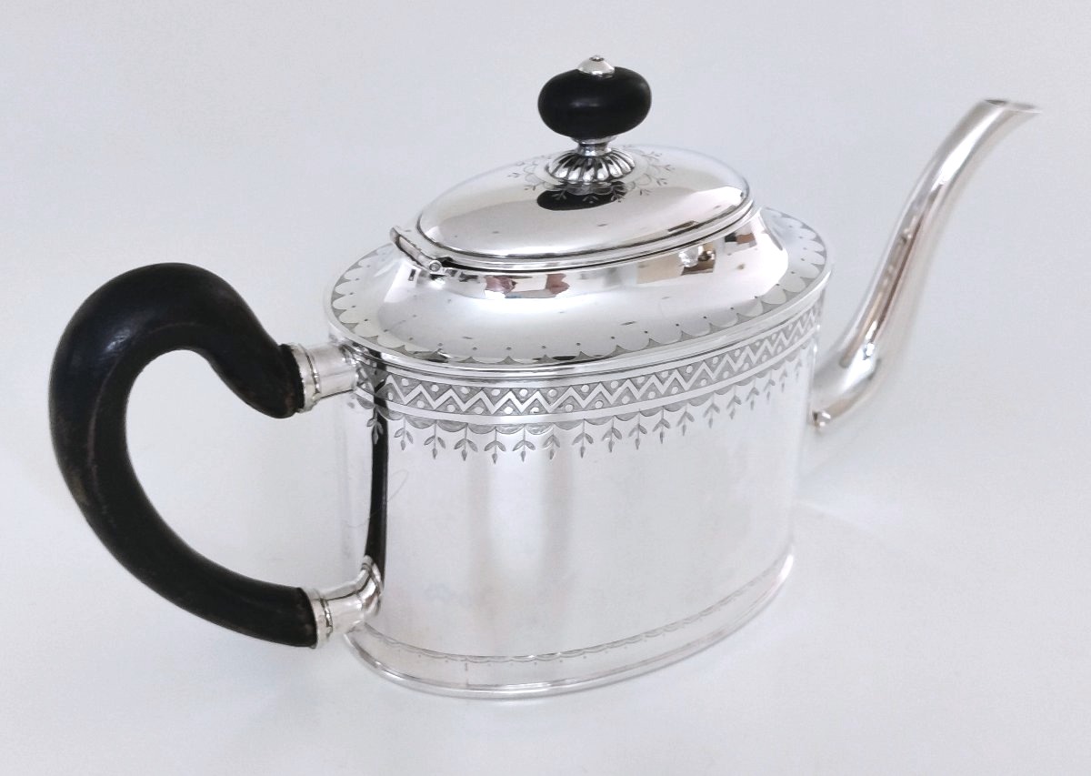 Gand Solid Silver Empire Teapot, 1798–1809 -photo-3