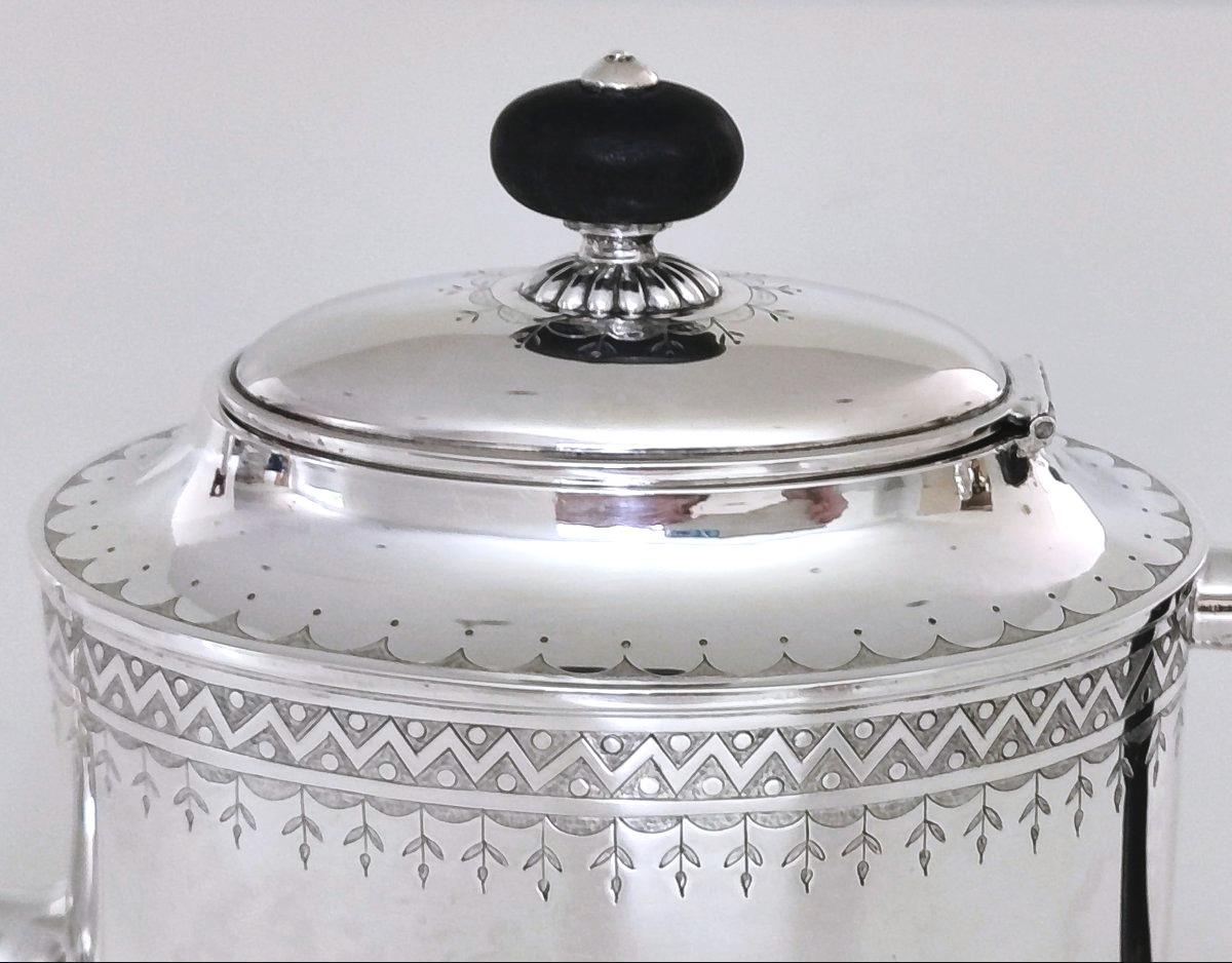 Gand Solid Silver Empire Teapot, 1798–1809 -photo-2