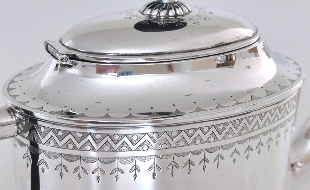 Gand Solid Silver Empire Teapot, 1798–1809 -photo-3