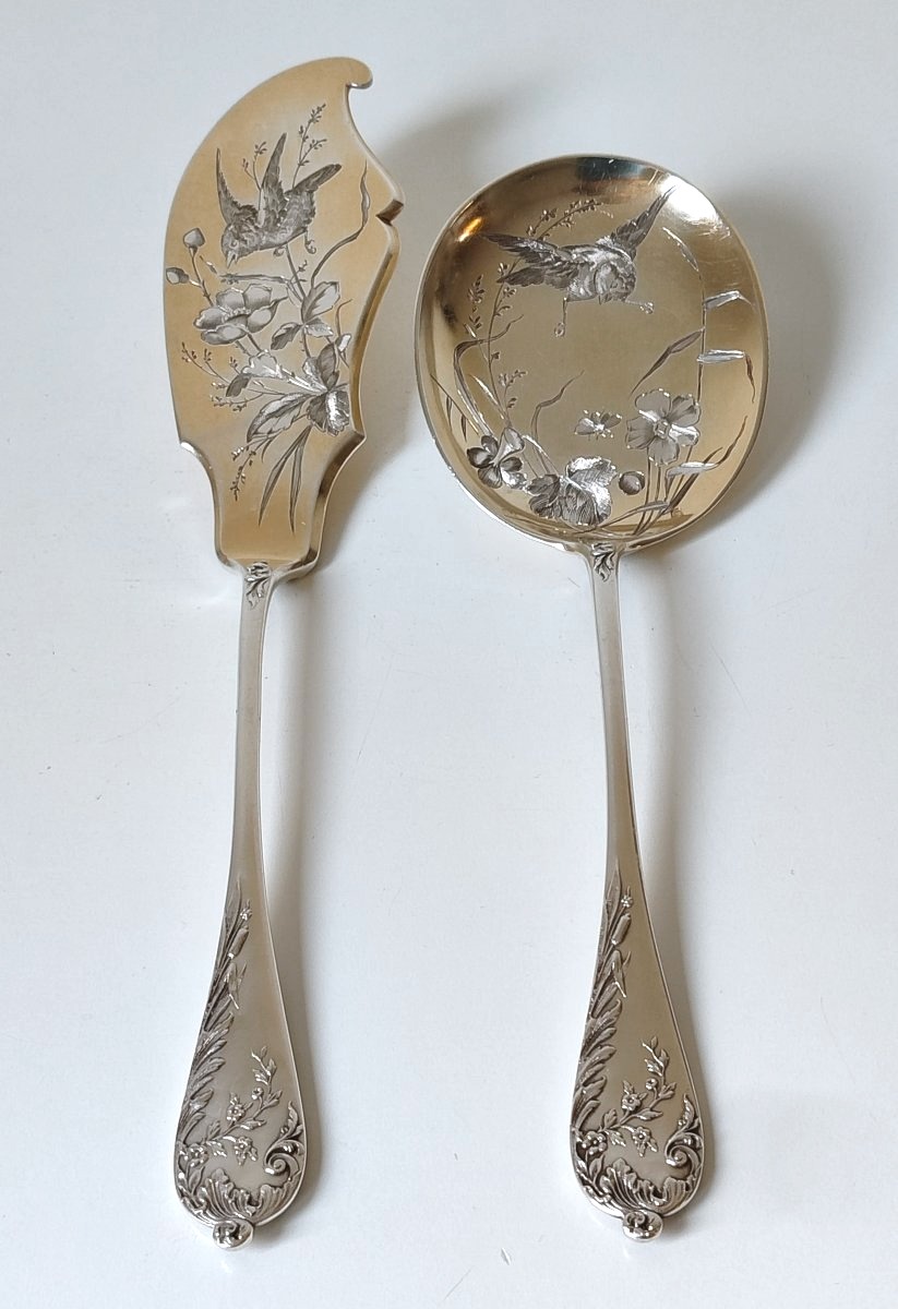 Solid Silver Ice Service Cutlery -photo-2
