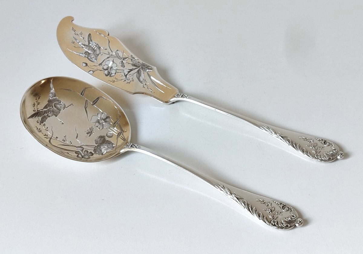 Solid Silver Ice Service Cutlery 