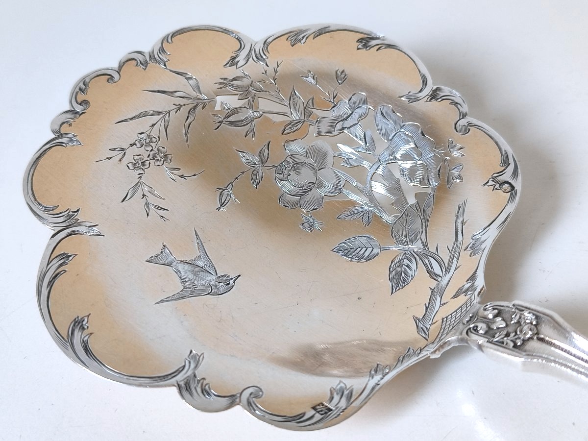 Solid Silver Serving Spoon -photo-2