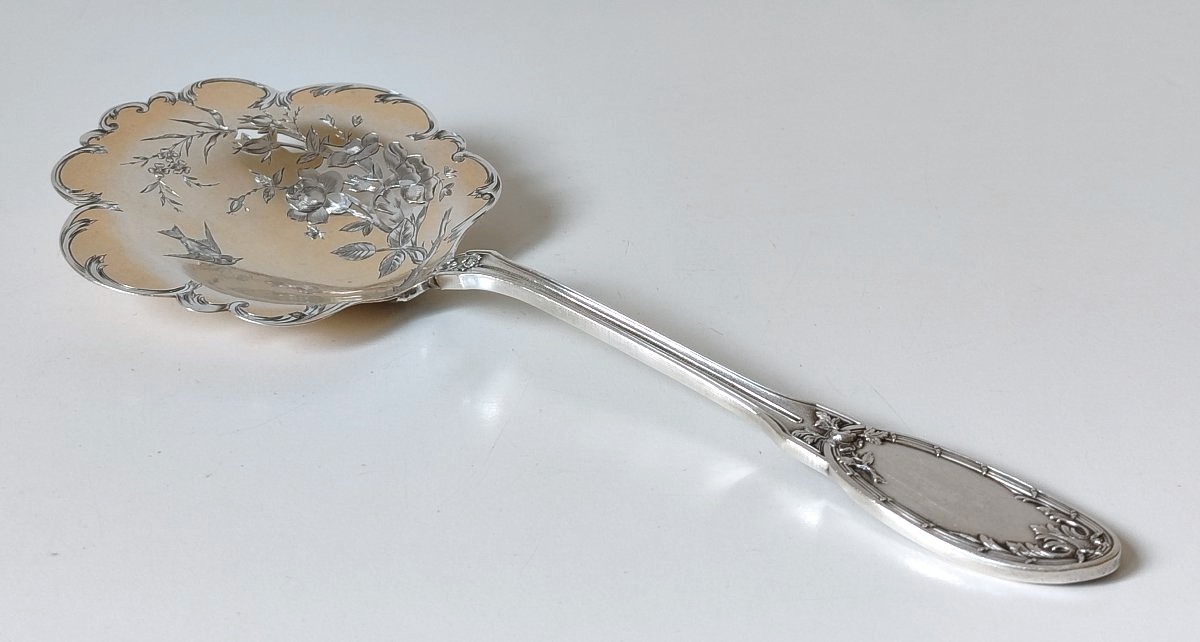 Solid Silver Serving Spoon -photo-3