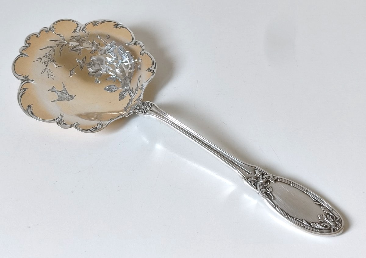 Solid Silver Serving Spoon 