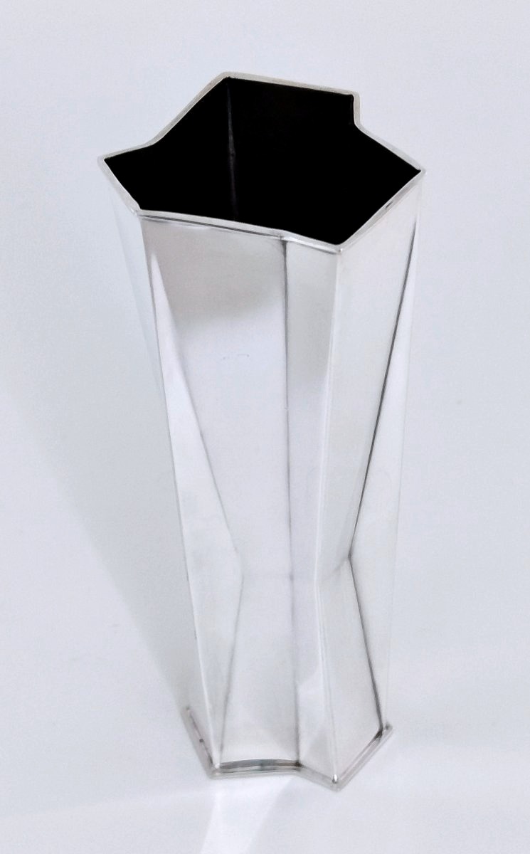 Vase moderniste en argent massif Tapio Wirkkala modèle TW 6-4-photo-2