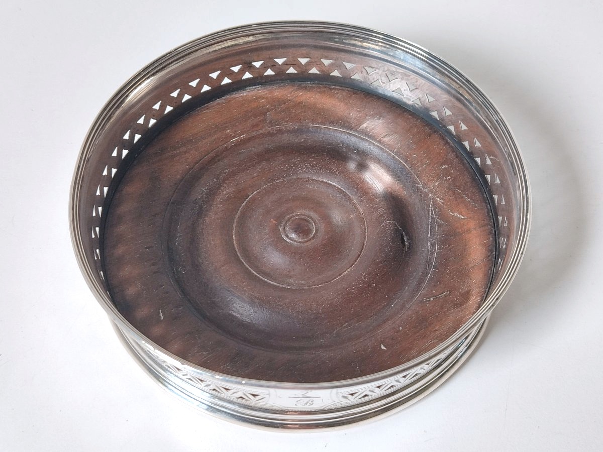 Dessous de bouteille en argent massif Londres 1794-photo-4