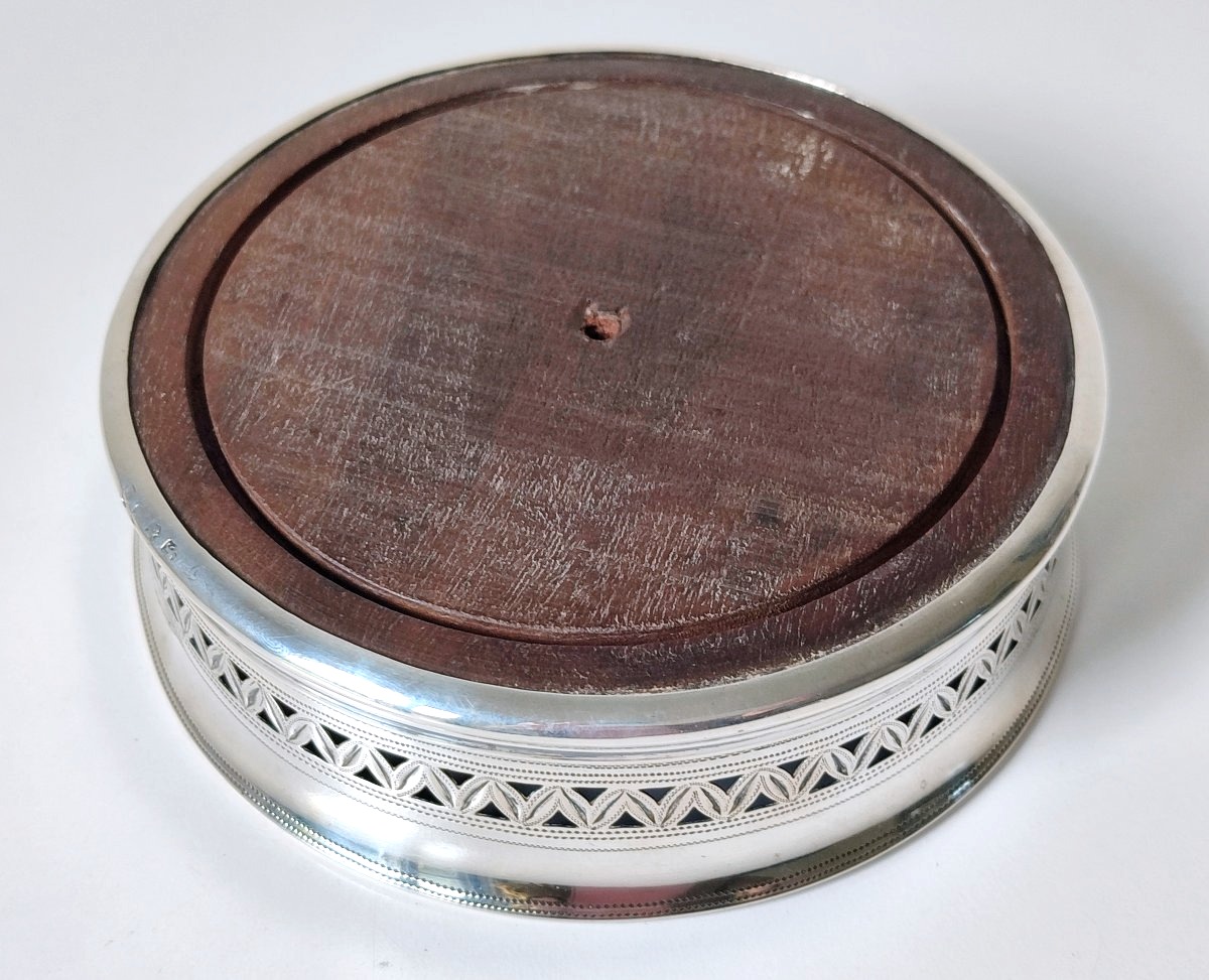 Dessous de bouteille en argent massif Londres 1794-photo-2
