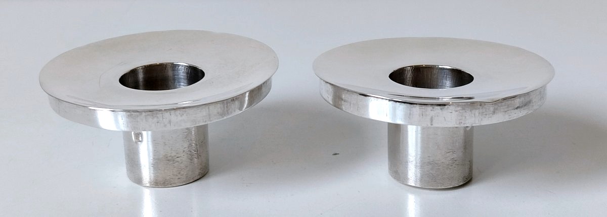 A Pair Of Empire Solid Silver Candlesticks Liège Henri Joseph Lambermont -photo-3