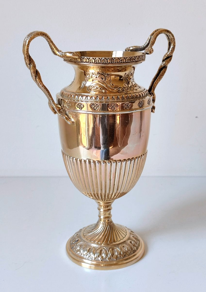 Solid Silver Vermeil Vase -photo-4
