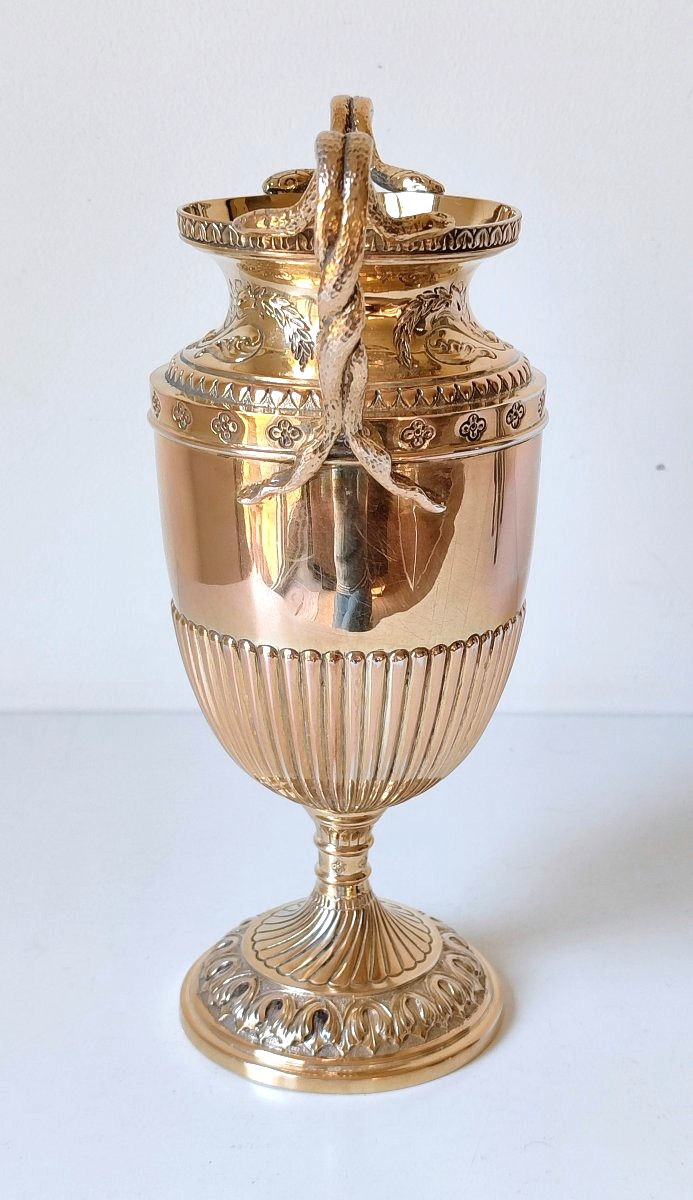 Solid Silver Vermeil Vase -photo-4
