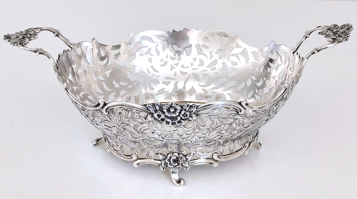 Openwork Solid Silver Basket 
