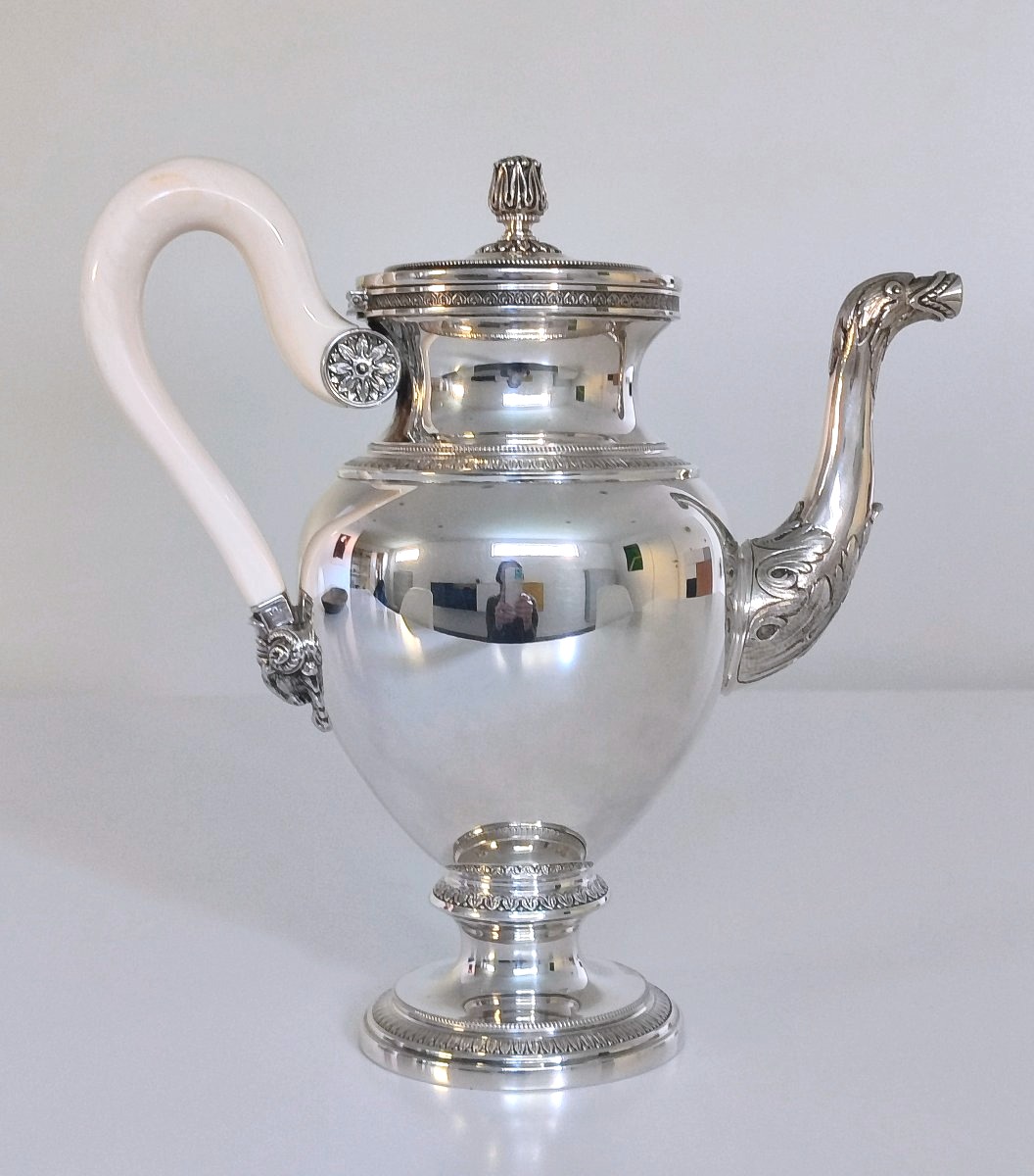 Empire-style Coffee Pot In Solid Silver 