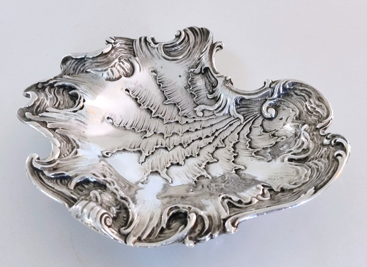 Wolfers Solid Silver Shell-shaped Trinket Dish 
