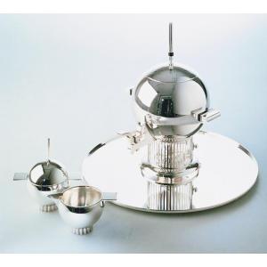 Service à thé moderniste en argent massif Alessi design Eliel Saarinen 