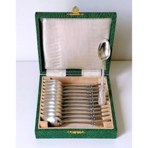 Twelve Solid Silver Teaspoons