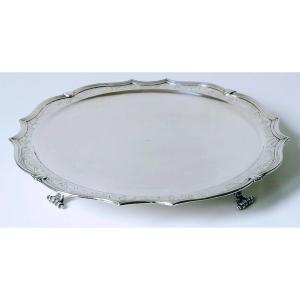 Salver In Sterling Silver Bruges 1729-1730