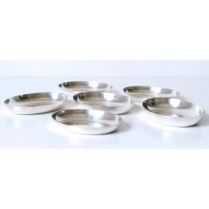 Six Small Art Deco Bowls In Solid Silver