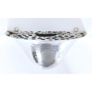 Art Deco Flower Pick In Hammered Solid Silver 