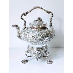 Samovar avec le réchaud en argent massif Londres 1835