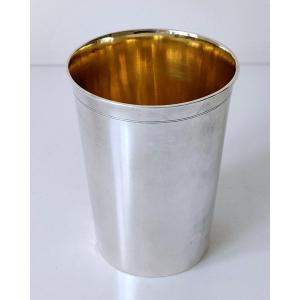 Timbale d'époque empire en argent massif 