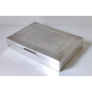 Boîte art deco en argent massif 