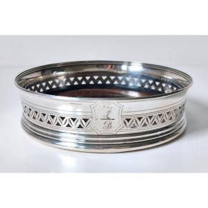 Dessous de bouteille en argent massif Londres 1794