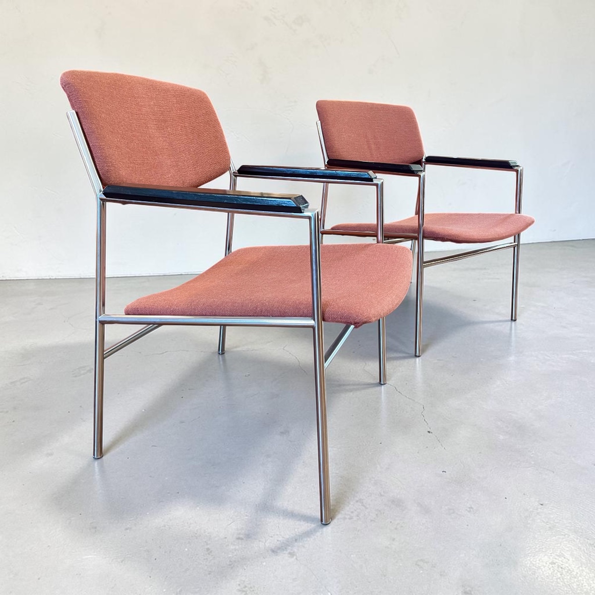 Paire de fauteuils vintage par Gijs van der Sluis, Pays-Bas, années 1960-photo-3