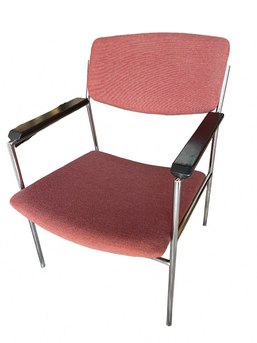 Paire de fauteuils vintage par Gijs van der Sluis, Pays-Bas, années 1960-photo-4