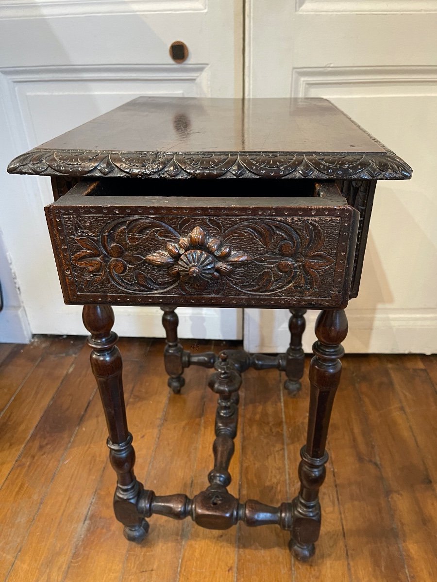 Small Louis XIV Period Walnut Table-photo-4