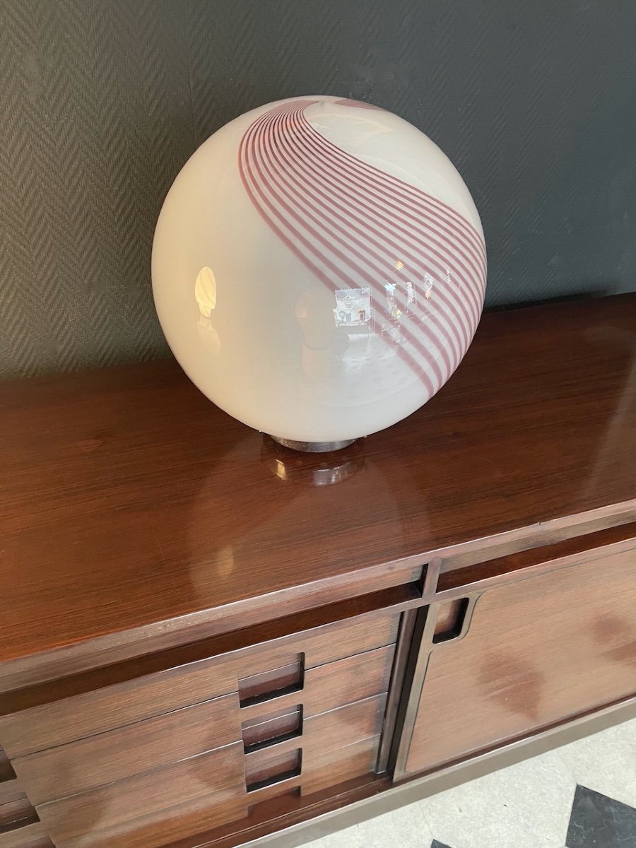 Lampe Sphère En Verre De Murano Par Paolo Venini-photo-1