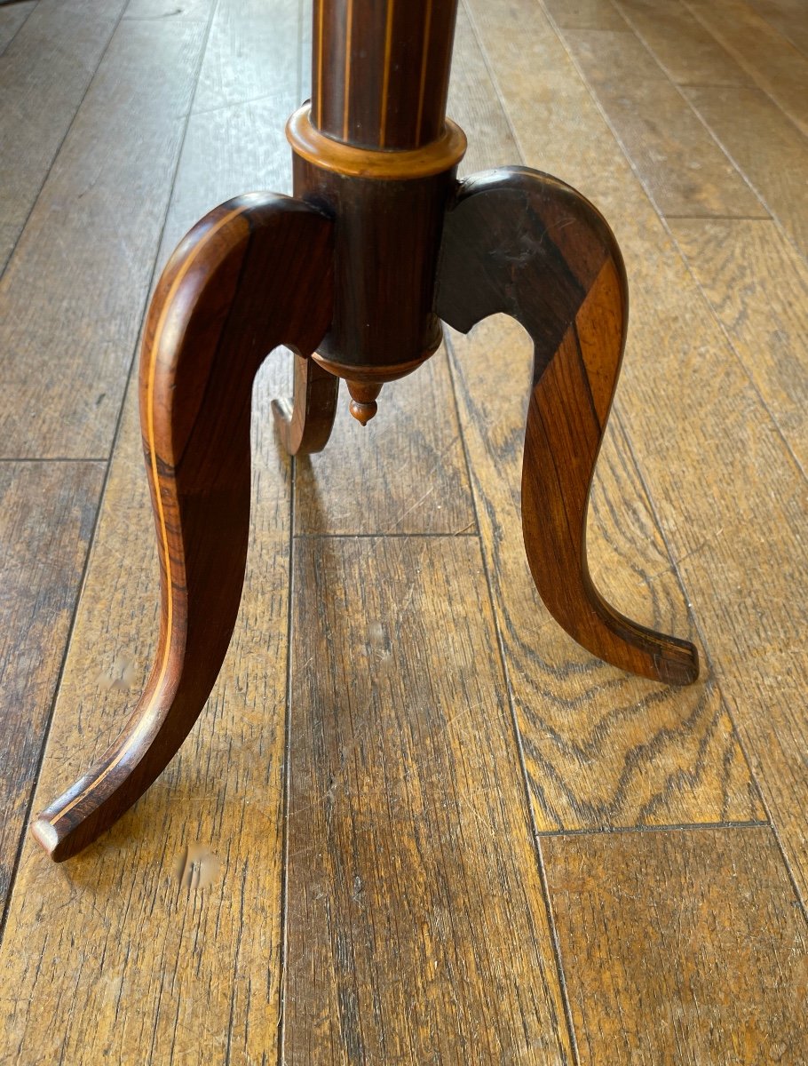 Beautiful And Rare Circular Screen Fan On A Rosewood Stand From The Restoration Period - Charles-photo-2