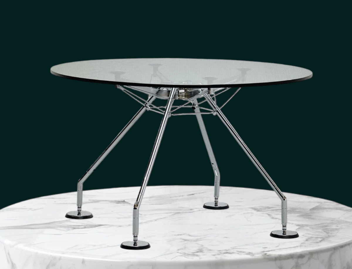 Table de Salle à manger  Modèle "Nomos" De Norman Foster éditée Par Tecno Italie 1986-photo-7