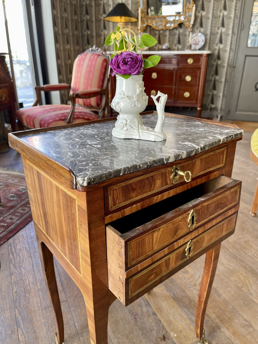 Petite Table De Salon - Chiffonnière D’époque Louis XV  Du XVIIIe Siècle -photo-5