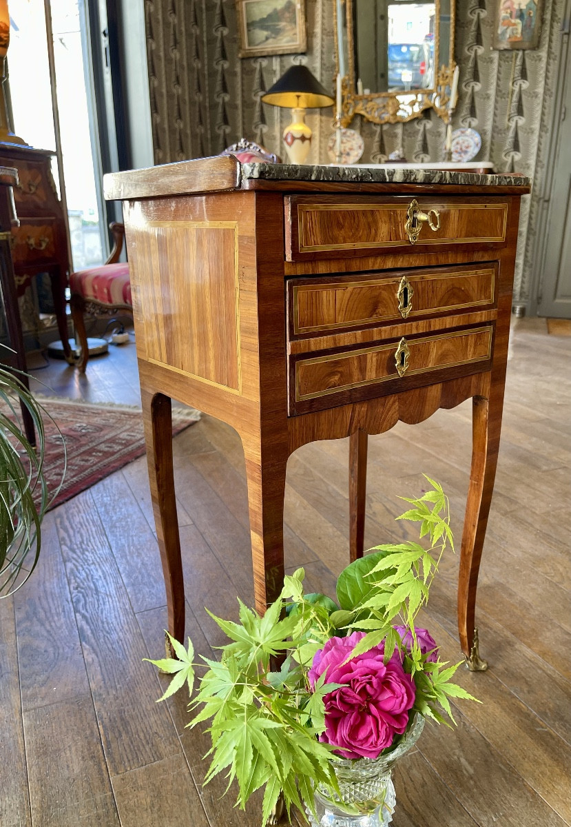 Petite Table De Salon - Chiffonnière D’époque Louis XV  Du XVIIIe Siècle -photo-2