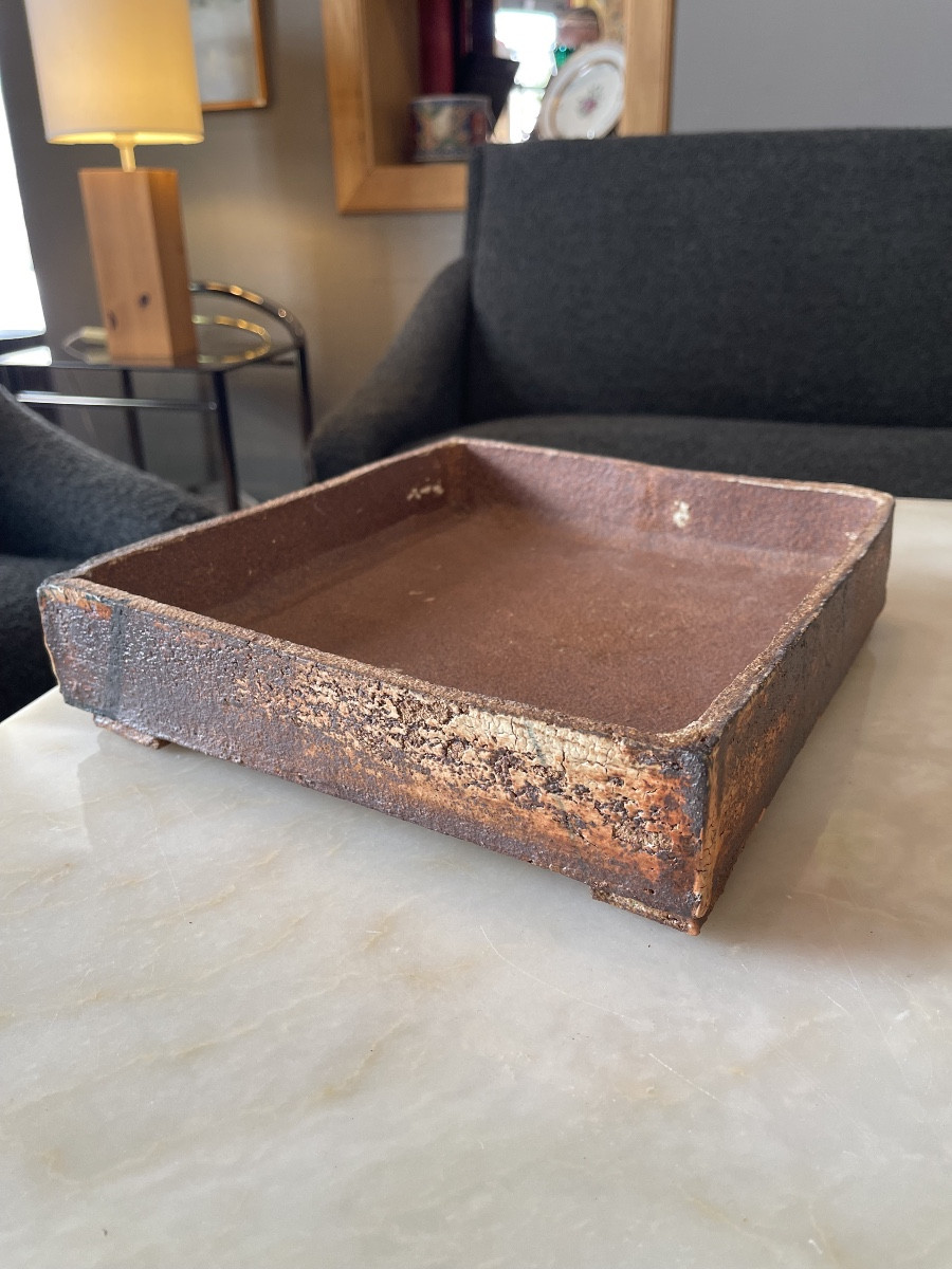 Sculpture / Box With Lid In Stoneware By Jacques Laroussini Late 20th Century -photo-3