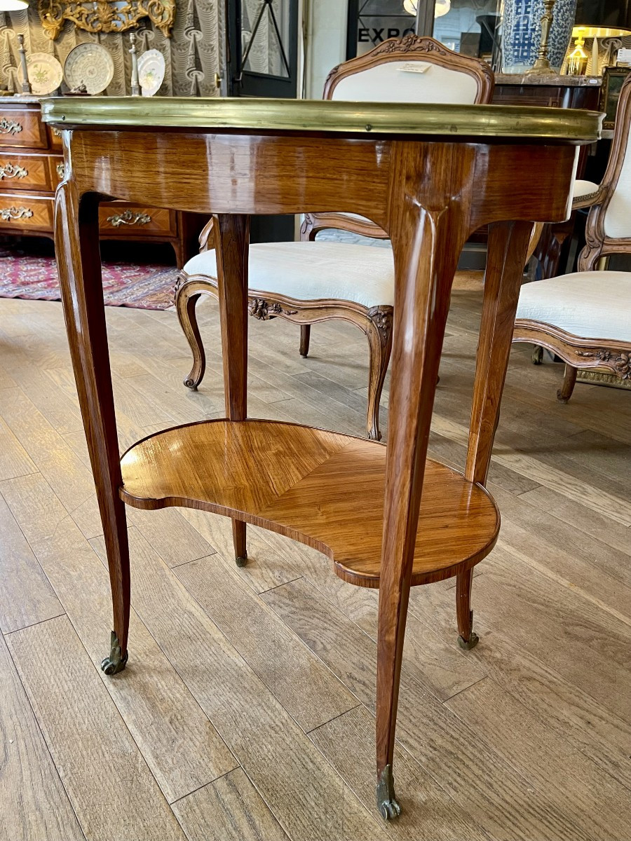 Transitional Period Marquetry Coffee Table, Mid-18th Century-photo-3