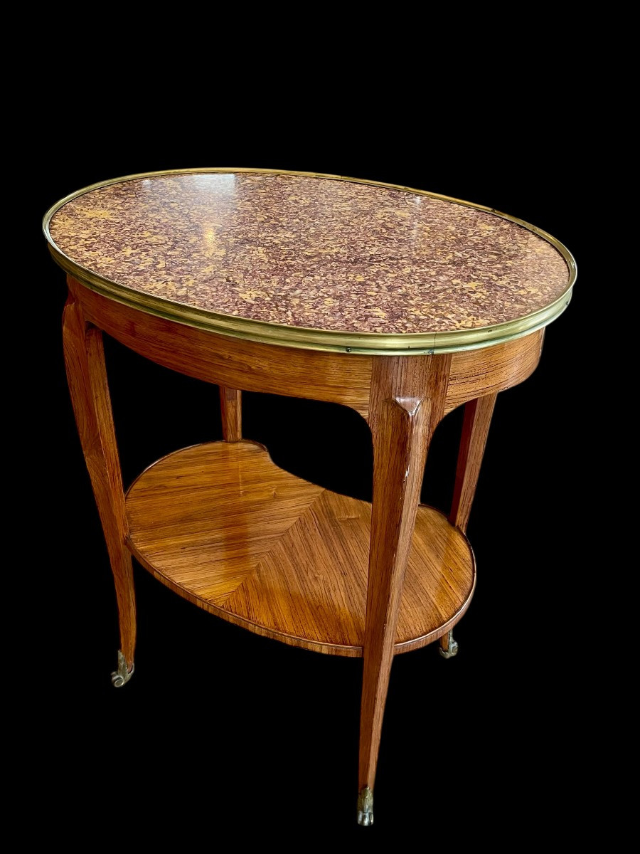Transitional Period Marquetry Coffee Table, Mid-18th Century-photo-3