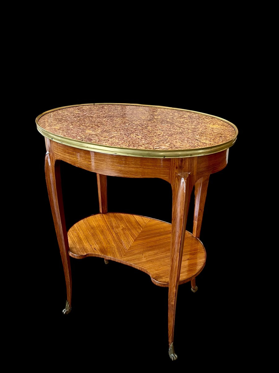 Transitional Period Marquetry Coffee Table, Mid-18th Century-photo-5