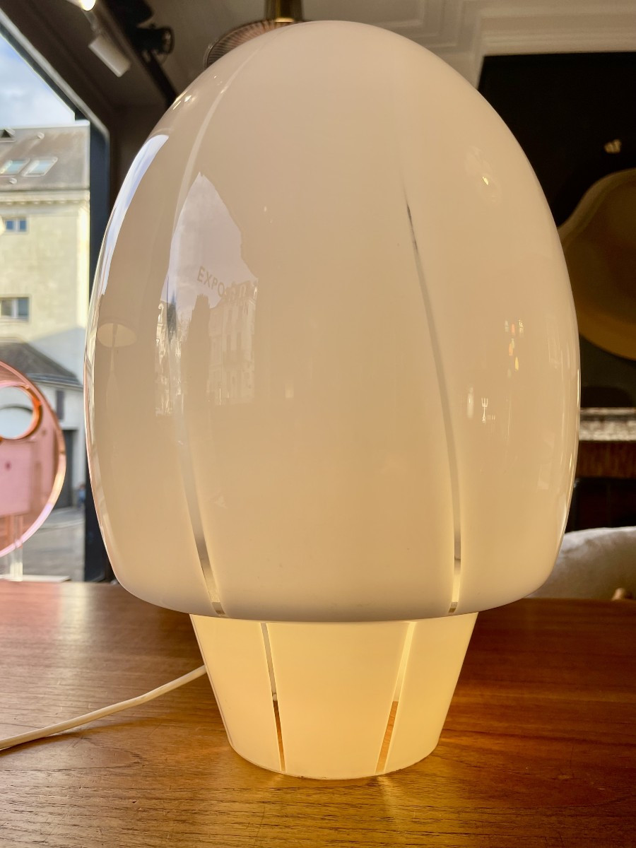 Murano Glass Egg-shaped Desk Or Living Room Lamp - Italy 1970-photo-3