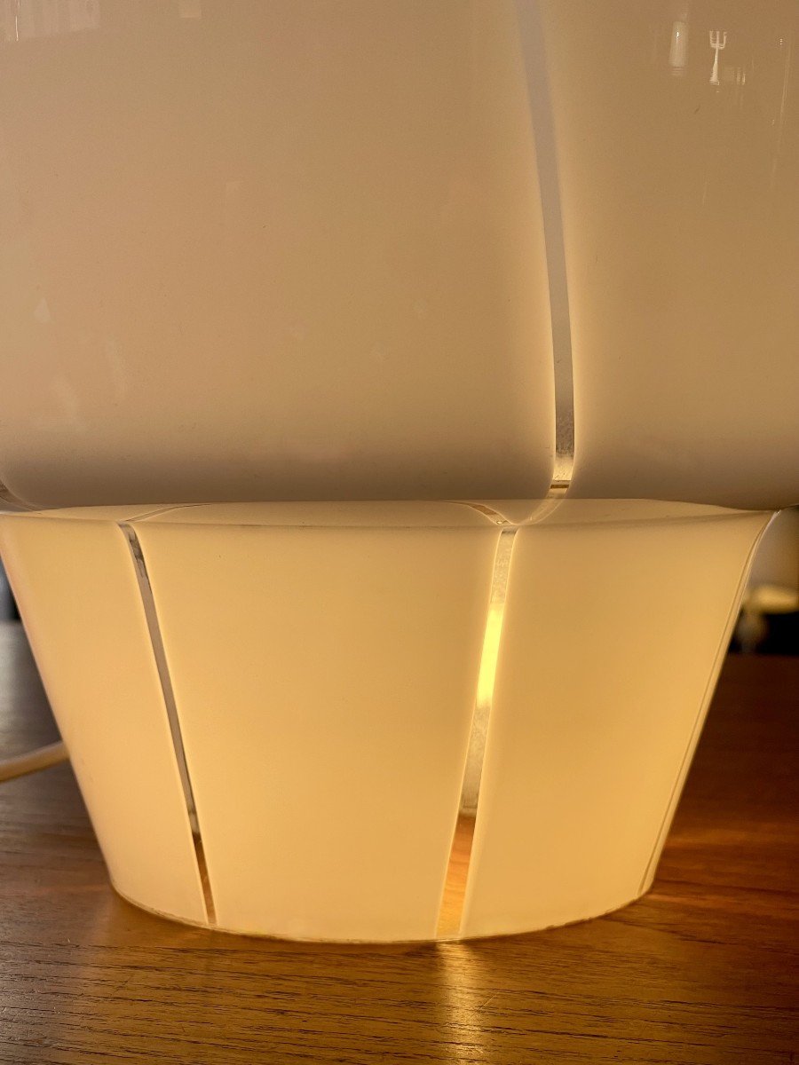 Murano Glass Egg-shaped Desk Or Living Room Lamp - Italy 1970-photo-2