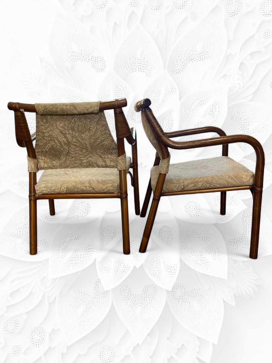 Paire de fauteuils originale de salon Design Scandinave Année 60/70-photo-4