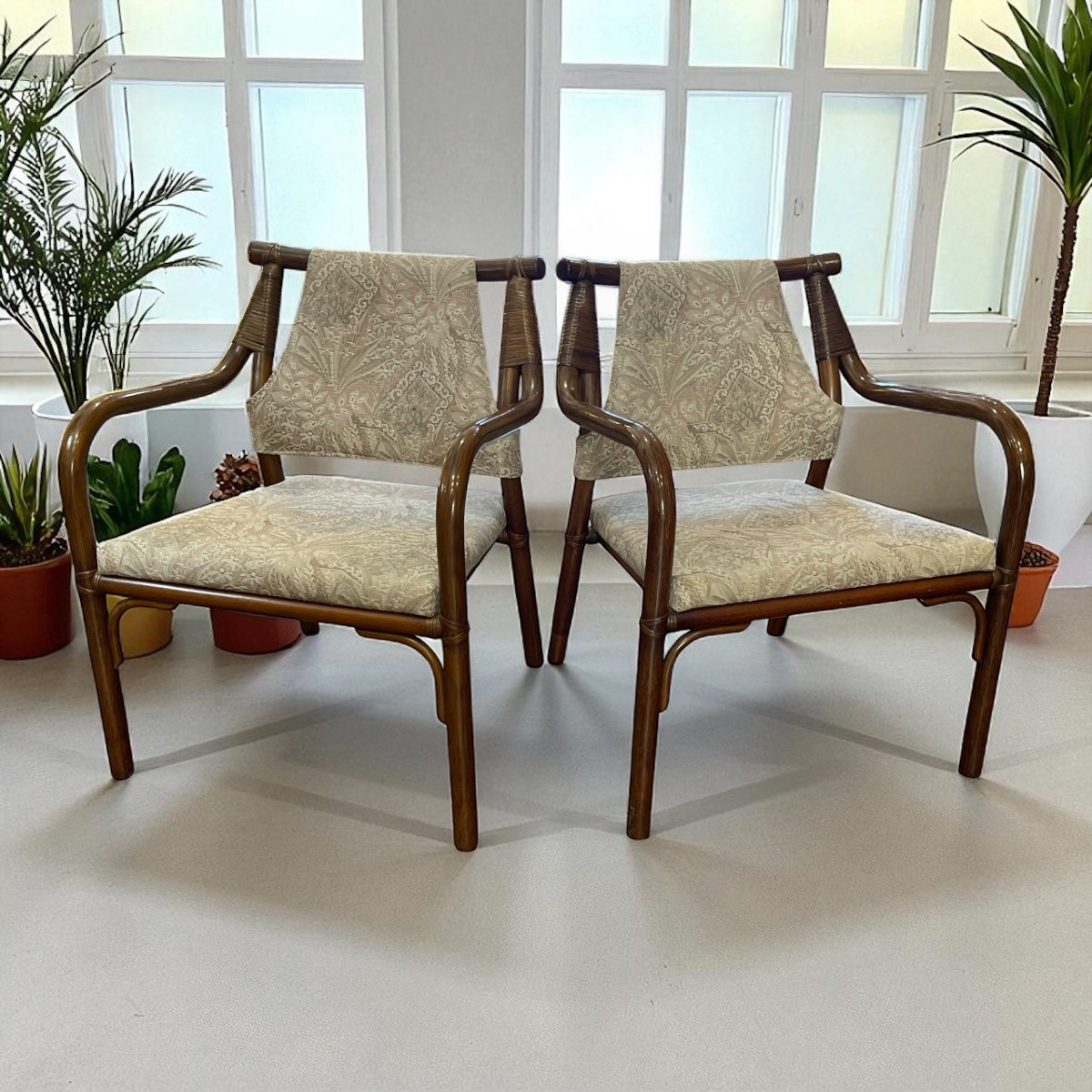 Paire de fauteuils originale de salon Design Scandinave Année 60/70-photo-1