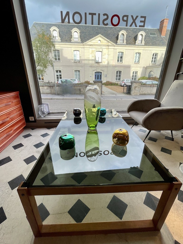 Table basse rectangulaire en teck et verre - Design Suédois 1960-photo-1